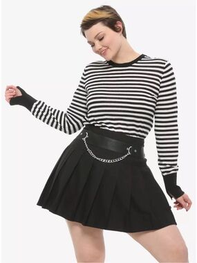 Royal Bones By Tripp Chain Pleated Skirt Hot Topic